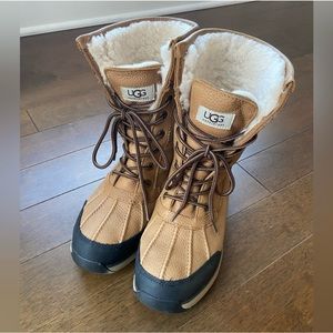 UGG Tan and Black Winter Boots